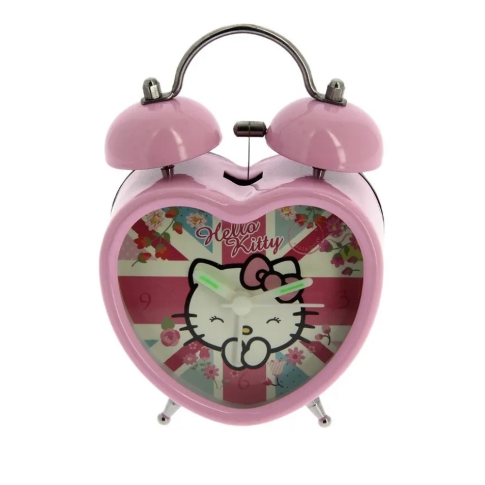 SANRIO Hello Kitty Blossom Dream Alarm Clock, Heart-Shaped, Pink, New In Box!
